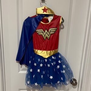 Superhero Wonder Woman Costume for Kids - Red, Blue, and Gold